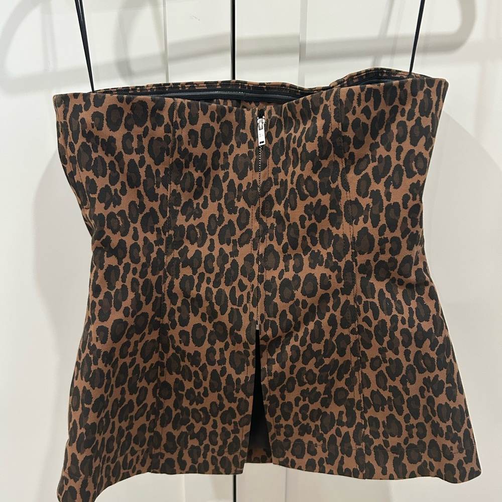 DL1961 Leopard Print Jacket & Bustier - Picture 5 of 11